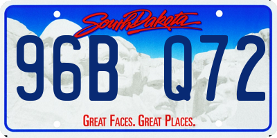SD license plate 96BQ72