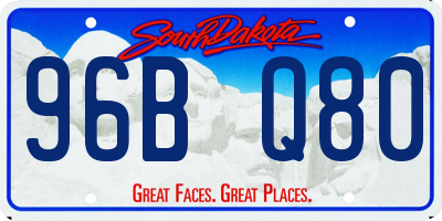 SD license plate 96BQ80