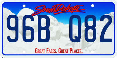 SD license plate 96BQ82