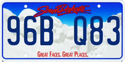 SD license plate 96BQ83