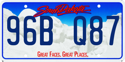 SD license plate 96BQ87