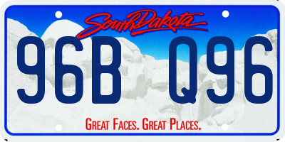 SD license plate 96BQ96