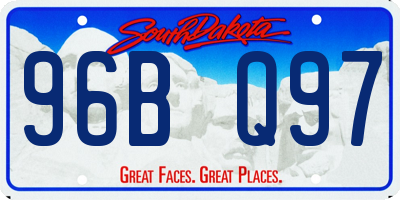 SD license plate 96BQ97