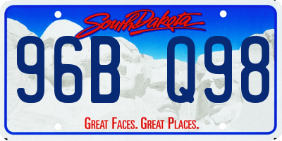SD license plate 96BQ98