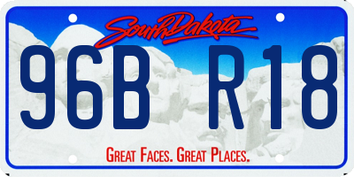 SD license plate 96BR18