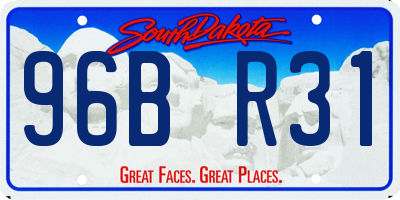 SD license plate 96BR31