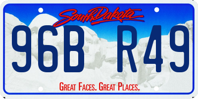SD license plate 96BR49