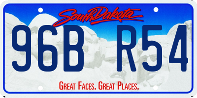 SD license plate 96BR54