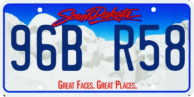 SD license plate 96BR58