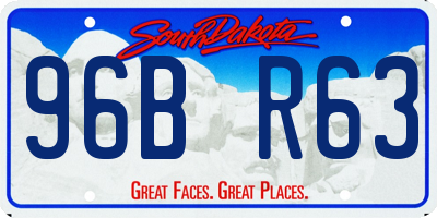 SD license plate 96BR63