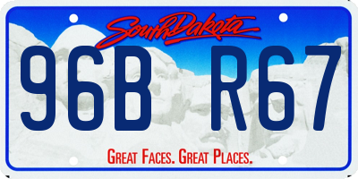 SD license plate 96BR67