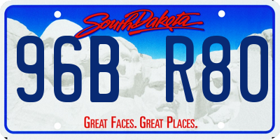 SD license plate 96BR80