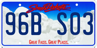SD license plate 96BS03