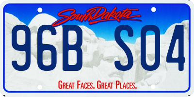 SD license plate 96BS04