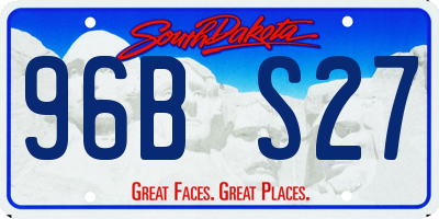 SD license plate 96BS27