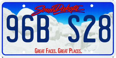 SD license plate 96BS28