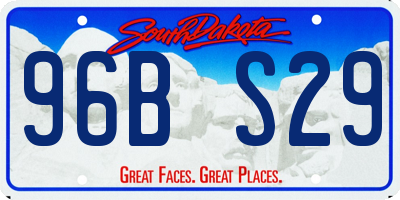 SD license plate 96BS29