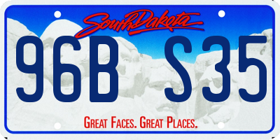 SD license plate 96BS35