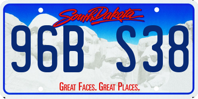 SD license plate 96BS38