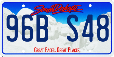 SD license plate 96BS48