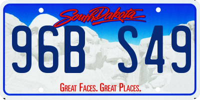 SD license plate 96BS49