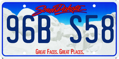 SD license plate 96BS58