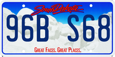 SD license plate 96BS68