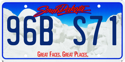 SD license plate 96BS71