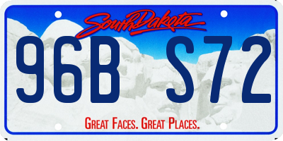 SD license plate 96BS72
