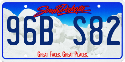SD license plate 96BS82