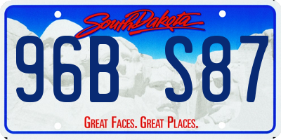 SD license plate 96BS87