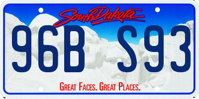 SD license plate 96BS93