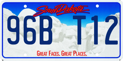 SD license plate 96BT12