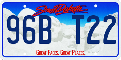 SD license plate 96BT22