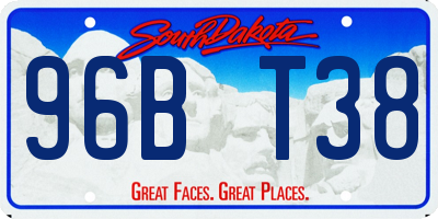 SD license plate 96BT38
