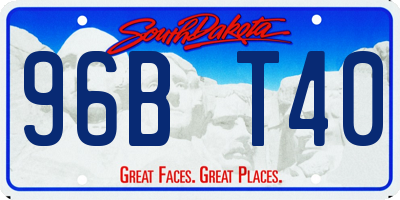 SD license plate 96BT40