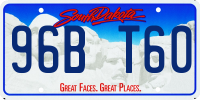 SD license plate 96BT60