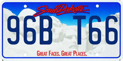 SD license plate 96BT66