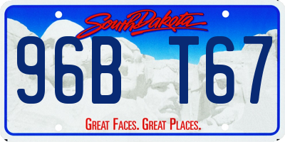 SD license plate 96BT67