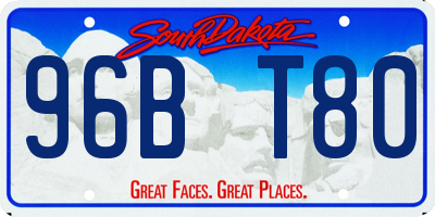 SD license plate 96BT80