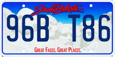 SD license plate 96BT86