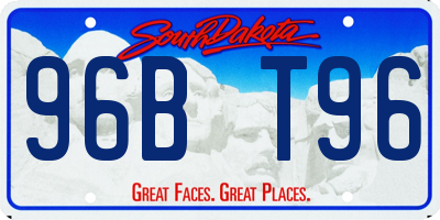 SD license plate 96BT96