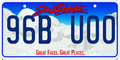 SD license plate 96BU00