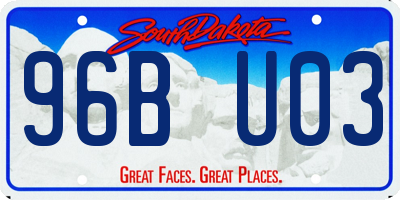 SD license plate 96BU03