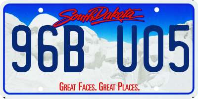SD license plate 96BU05