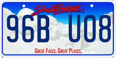 SD license plate 96BU08