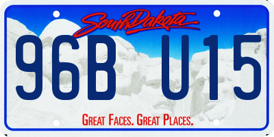 SD license plate 96BU15