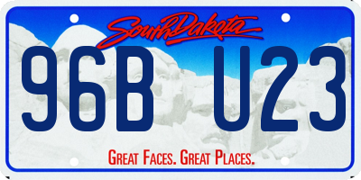 SD license plate 96BU23