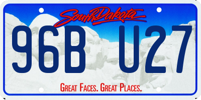 SD license plate 96BU27