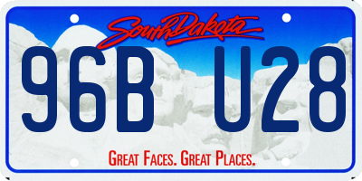 SD license plate 96BU28